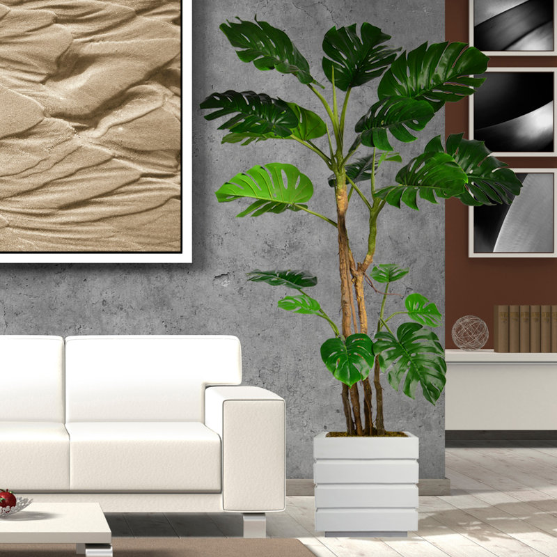 Bayou Breeze Monstera Artificial Home Décor Floor Foliage Tree in